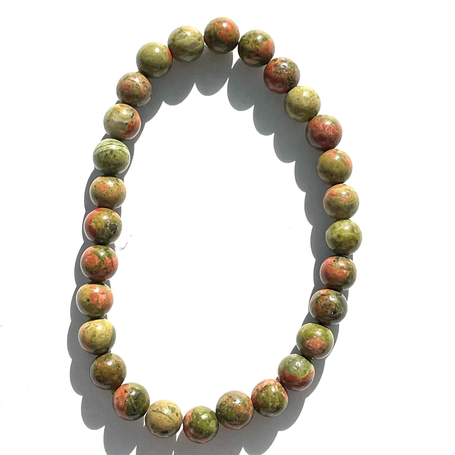 Unakite Beads Bracelet 6mm Unakite Beads Bracelet 6mm